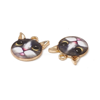 Rack Plating Alloy Enamel Pendants ENAM-K050-02A-1