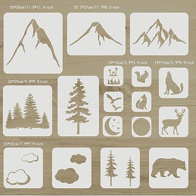 Plastic Drawing Painting Stencils Templates DIY-WH0172-691-1