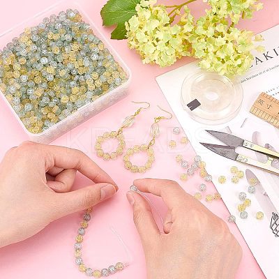 2 Colors Plating Transparent Acrylic Beads TACR-CA0001-03-1