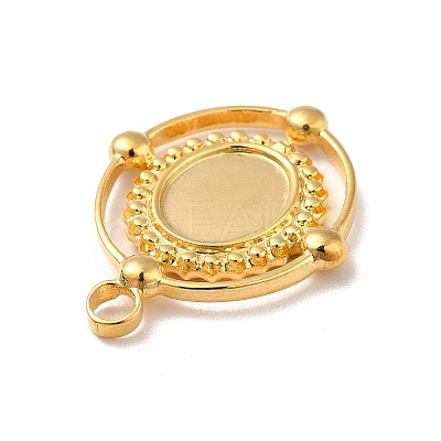 Ion Plating(IP) 304 Stainless Steel Pendant Cabochon Settings STAS-I197-005G-1