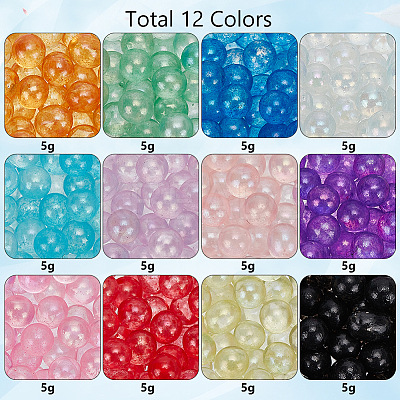 60G 12 Colors Bubble Beads MRMJ-PH0001-80-1
