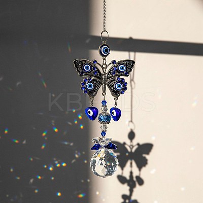 Evil Eye Pendant Decorations HJEW-PW0002-04C-1