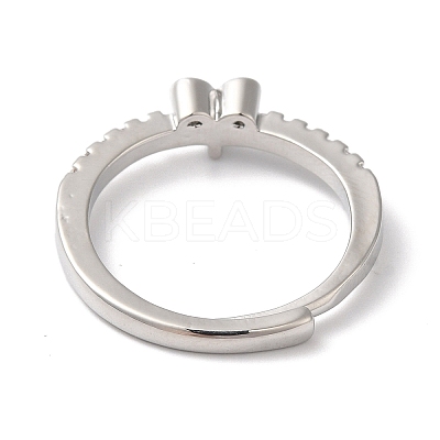 Rack Plating Brass Clear Cubic Zirconia Constellation Adjustable Rings for Women RJEW-S407-08P-06-1