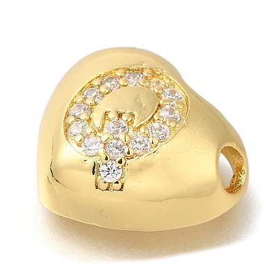 Rack Plating Brass Micro Pave Cubic Zirconia Pendants KK-I722-04G-Q-1