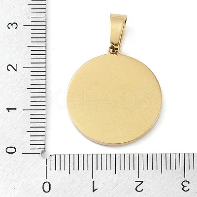 Ion Plating(IP) 304 Stainless Steel Enamel Rhinestone Pendants STAS-Q325-03A-G-1