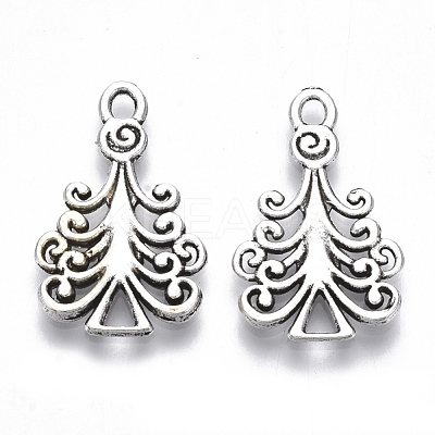 Tibetan Style Alloy Pendants TIBE-N010-23AS-RS-1