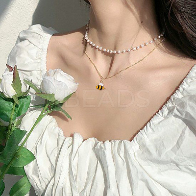 24Pcs 6 Style Zinc Light Gold Alloy Enamel Pendants ENAM-YS0001-05-1