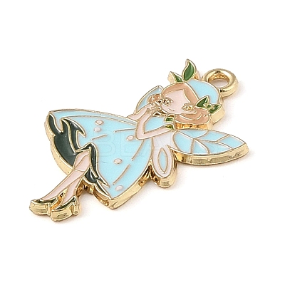 Golden Plated Alloy Eanaml Pendants LS-PALLOY-S184-04G-B-1