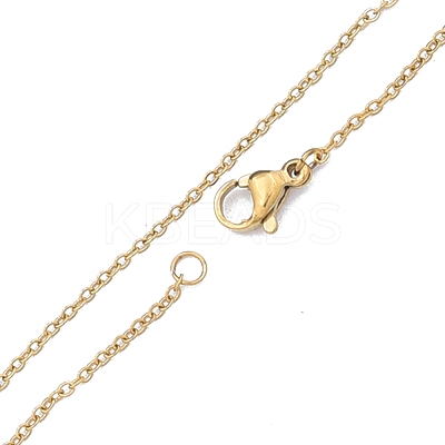 304 Stainless Steel Cable Chains Necklace for Men Women NJEW-N050-A02-G12-1