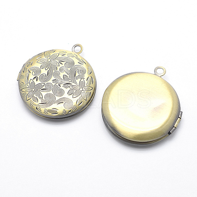 Brass Locket Pendants X-KK-F717-41AB-NR-1