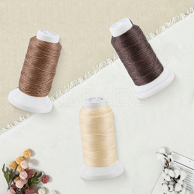 3 Rolls 3 3 Colors Flat Waxed Polyester Cord OCOR-CL0001-12A-1