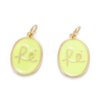 Brass Enamel Pendants KK-G399-09-1