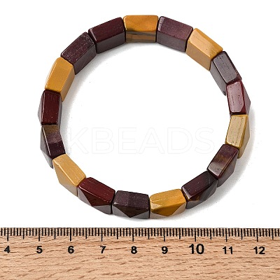 Natural Mookaite Beads Stretch Bracelets for Women Men BJEW-C097-06-15-1