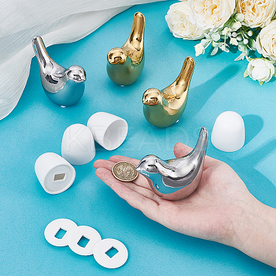Round Plastic Push-On Toilet Bowl Bolt Caps Covers with Extra Washers and Ceramics Display Decorations AJEW-NB0008-29-1