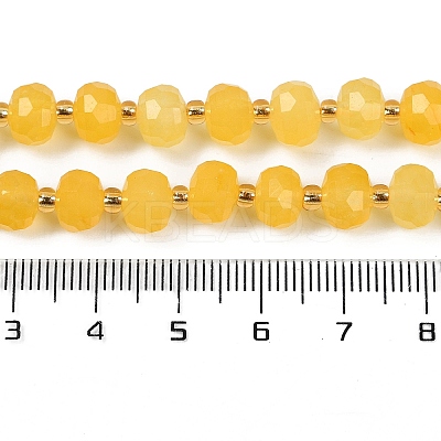 Natural Yellow Agate(Dyed & Heated) Beads Strands G-H057-A14-03-1
