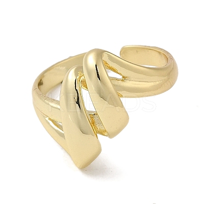 Brass Open Cuff Rings RJEW-Q778-49G-1