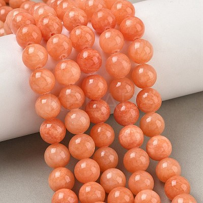 Natural Mashan Jade Round Beads Strands G-D263-10mm-XS21-01-1