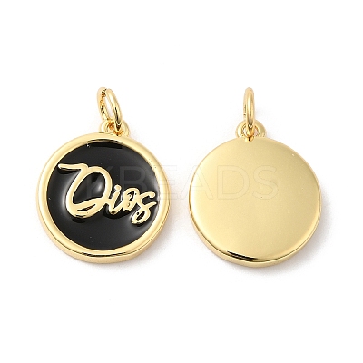 Real 16K Gold Plated Brass Enamel Pendants LS-ZIRC-L103-058G-1