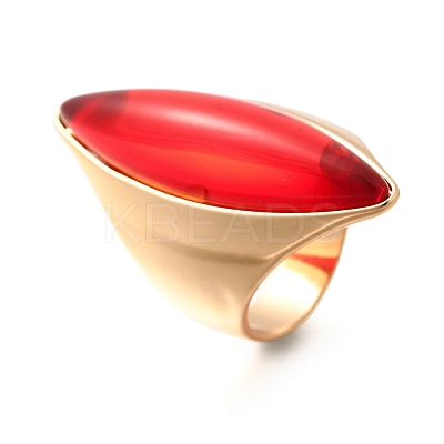 Resin Horse Eye Finger Rings LS-RJEW-R006-01G-01-1