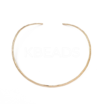 PVD Vacuum Plating 304 Stainless Steel Textured Wire Necklace Making STAS-B036-04G-1