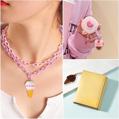 20Pcs 10 Styles Opaque Resin Pendants RESI-YW0004-07-1