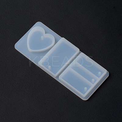 DIY Heart & Rectangle Pendant Food Grade Silicone Molds LS-SIMO-C003-04-1