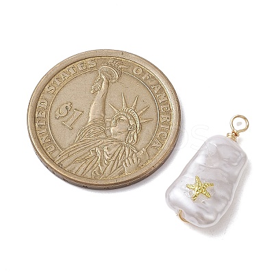 ABS Plastic Imitation Pearl Pendants PALLOY-JF02601-03-1