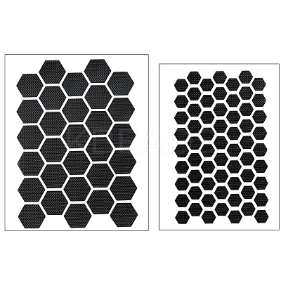 8Pcs 2 Styles PEVA Rubber Anti-Slip Hexagonal Phone Grip Tape Stickers for Phones AJEW-SP0002-64B-02-1