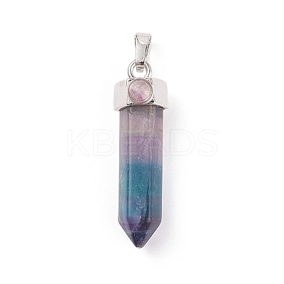 Natural Bullet Fluorite Pointed Pendants LS-X-G-E308-C11-1