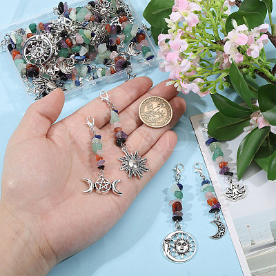 30Pcs 3Style Alloy Pendant Decoration HJEW-CA00049-1