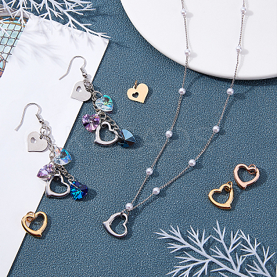 24Pcs 2 Style 304 Stainless Steel Pendants STAS-GA0001-19-1