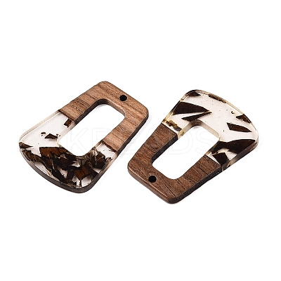 Epoxy Resin & Walnut Wood Pendants RESI-T057-13D-1
