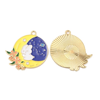 Alloy Enamel Pendants FIND-C037-13G-01-1