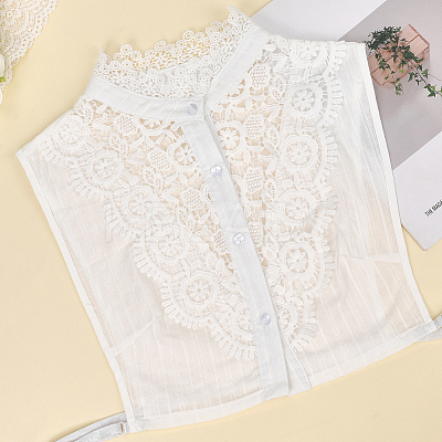 Detachable Cotton Shirt Women False Collar AJEW-WH20054-049B-1