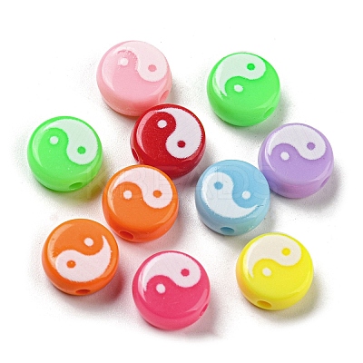 Opaque Acrylic Beads SACR-P028-01B-02-1