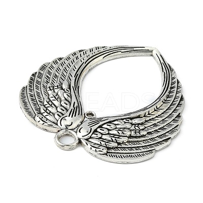 Tibetan Style Alloy Wing Large Pendants TIBEP-S100-AS-NR-1