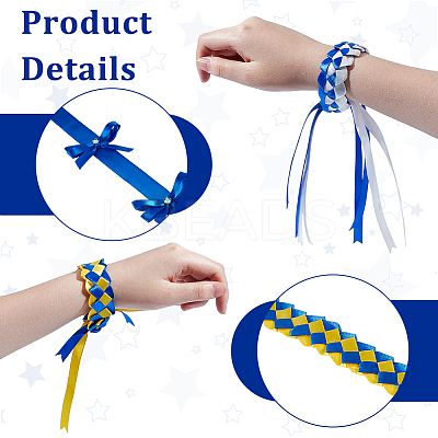 DIY Polyester Ribbon & Braided Bracelets Making Kits DIY-GA0007-96B-1