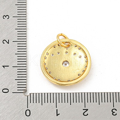 Rack Plating Brass Micro Pave Cubic Zirconia Pendants KK-P277-26G-04-1