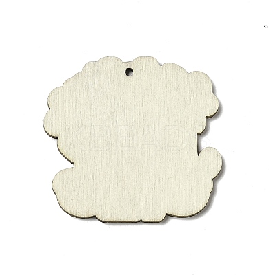Father's Day Single Face Printed Aspen Wood Pendants WOOD-G014-35-1