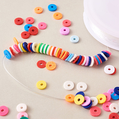 DIY Heishi Bead Stretch Bracelets Making Kits DIY-TA0003-22-1