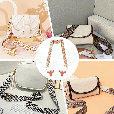 Ethnic Style Polyester Webbing Bag Straps FIND-WR0009-85-1