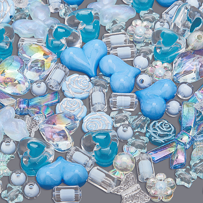 180Pcs 15 Styles Mixed Style Acrylic Beads OACR-PA0001-10-1
