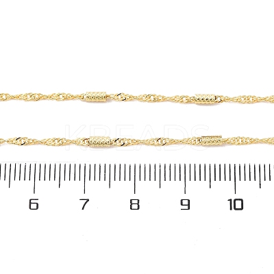 Brass Singapore Chains Necklaces for Women NJEW-D302-04G-1