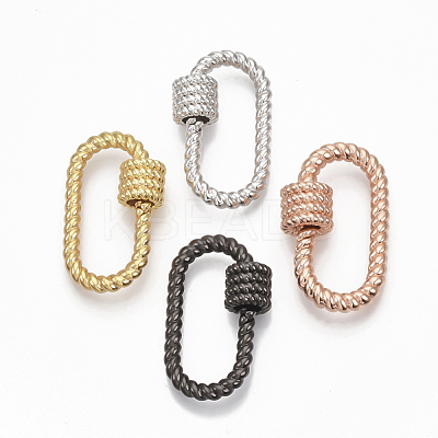 Brass Screw Carabiner Lock Charms KK-T047-02-1