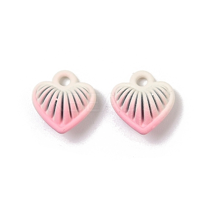 Spray Painted Alloy Pendants PALLOY-S038-15B-1