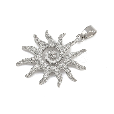 Brass Micro Pave Cubic Zirconia Pendants KK-K303-01P-1