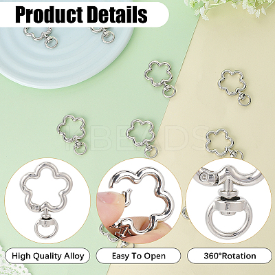 24Pcs Alloy Swivel Clasps FIND-SC0017-49B-1