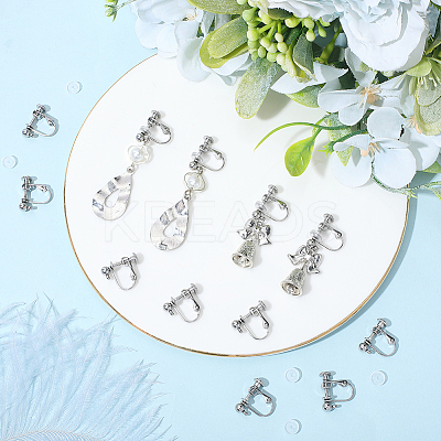 20Pcs 316 Stainless Steel Clip-on Earring Findings STAS-BBC0008-59P-1