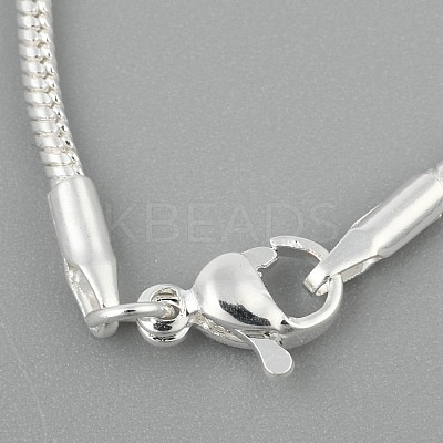 Brass Round Snake Chain Necklaces NJEW-BB10864-20-1