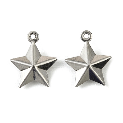 304 Stainless Steel Charms. Star Charm X-STAS-A190-05P-1